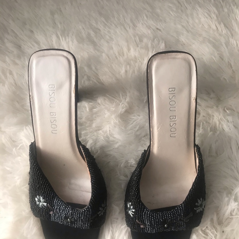 Bisou Bisou  beaded mule size 7 1/2.